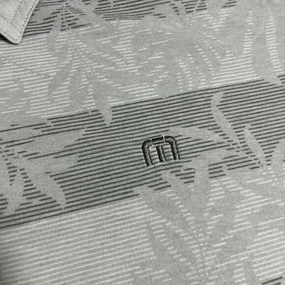 Travis Mathew Polo Shirt Mens 2XL Floral Palm Print Performance Golf Stretch - Picture 5 of 8